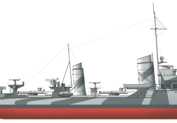 Корабль DKM Falke [Torpedoboot ] (1942) - чертежи, габариты, рисунки